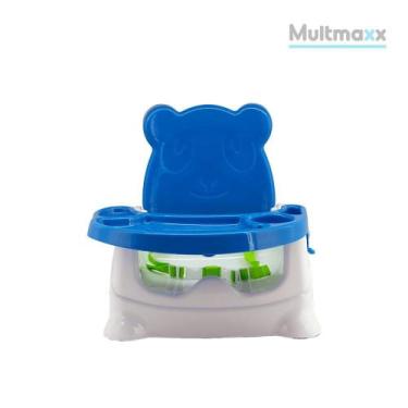 Imagem de Cadeira Booster Alimentação Infantil Ursinho Multmaxx Azul até 15Kg