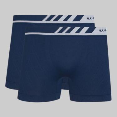 Imagem de Kit 2 Cuecas Lupo Boxer Microfibra Sem Costura 00671, Azul marinho, M