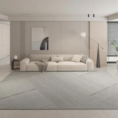 Imagem de Tapete minimalista para decoração de sala de estar, tapete grande cinza para quarto, sala de estudo, tapete para sala de estar (160 x 200 cm (62 x 78 pol.) / jds-250717002753)
