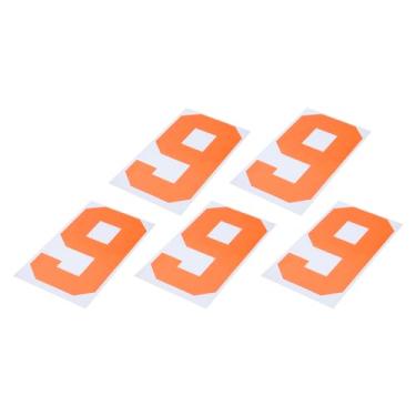 Imagem de 5 peças de ferro em números, camiseta de 20 cm transferência de calor 9 adesivos de números ferro em números para roupas de jérsei uniforme de equipe camiseta esportiva futebol basquete beisebol