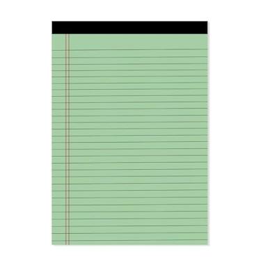 Imagem de 4-Pack Legal Pads Writing Pads Recycled Paper, 5"x8" Wide Ruled Perforated 50 sheets Notepads