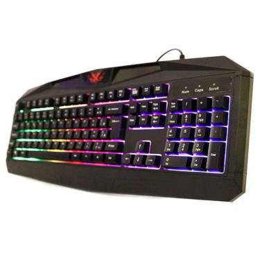 Imagem de Teclado Gamer Com Apoio Aos Pulsos Para Jogos No Computador