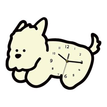 Imagem de IEUDNS Relógio de Parede com Estampa de Cachorro, Relógio Analógico Silencioso, Mecanismo Moderno para Banheiros de Hotéis, Fazendas E Escolas.