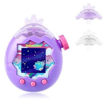 Imagem de SGHLDE 2-Pack for Tamagotchi Paradise Top Cover, 3D Cute Kawaii Clear Hard Replacement Lid for Tama Paradise Accessories, DIY, Modification and Repair, Translucent & Translucent Purple