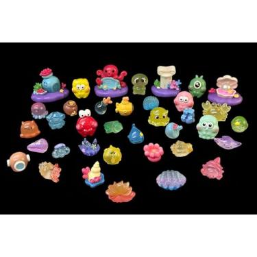 Imagem de Pequenos ornamentos de resina marinha, conjunto de mini estatuetas de animais do oceano, enfeites fofos para fazer garrafas, faça você mesmo, decoração de artesanato de paisagem de aquário de peixes