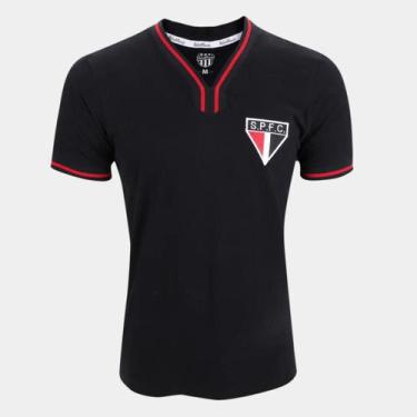 Imagem de Camisa São Paulo Vintage RetrôMania Masculina - Preto - Retrô Mania, M