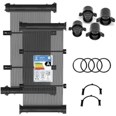 Imagem de Conjunto 02 Placas E Terminações Para Aquecimento Solar De Piscinas Até 02m² Ou 03 Mil Litros