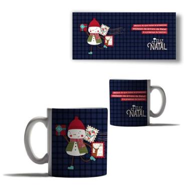 Imagem de Caneca Porcelana Natal Bichinhos Boneco de Neve Papai Noel  - Enjoy Sh