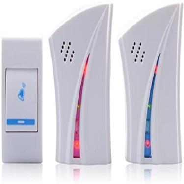 Imagem de Kit Campainha Sem Fio Dupla Com 2 Receptores E Acionador 100m Com 36 Toques Longo Alcance Residencial Comercial Digital