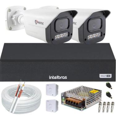 Imagem de Kit 2 Câmeras 1080p Full Color C/Áudio Dvr Intelbras 4ch S/HD