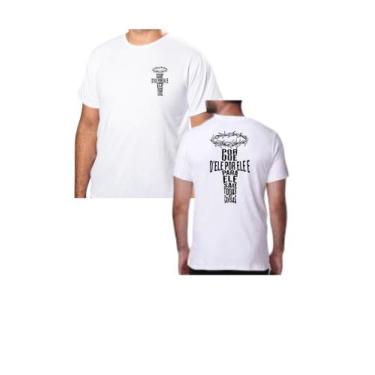 Imagem de Blusas Camisa Cristã Personalizada Por Que Dele Por ele Pra ele Tecido