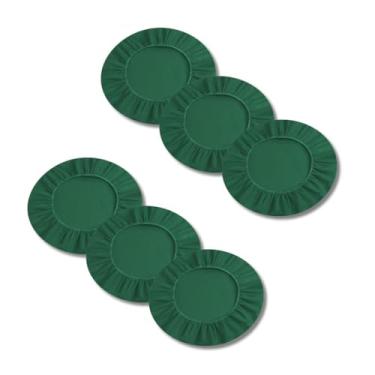 Imagem de Kit 6 Capa para Sousplat Basic, Tecido Oxford, Verde, Branco, Palha Preto, Vermelho, 35cm Diâmetro, Decoração Mesa de Jantar (Verde)