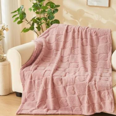 Imagem de Cobertor NEWCOSPLAY Super Soft Silky Flanela Fleece Pink Love