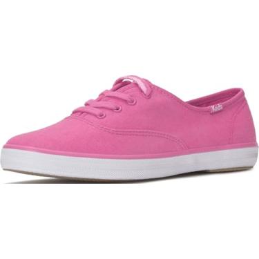 Imagem de Keds Tênis feminino Champion de lona com cadarço, Lona rosa neon, 39