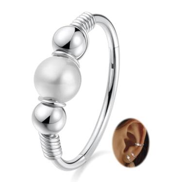 Imagem de Anel de nariz opala de aço cirúrgico 316L joia de septo tragus torre daith piercing joia cartilagem hélice concha argola brinco, outro