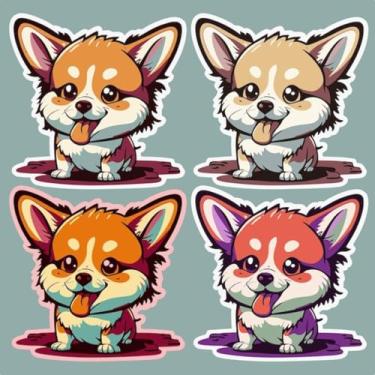 Imagem de Adesivo de Parede Kawaii com Animais Fofos para Quarto Infantil Decorativo 40x40cm