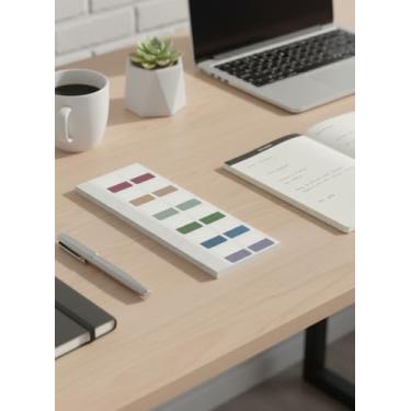 Imagem de 6 cores de abas adesivas de índice, bandeiras sem resíduos para cadernos, arquivos, materiais escolares e de escritório, cor retrô