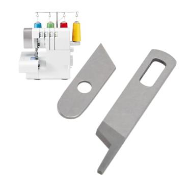 Imagem de Conjunto de cortador superior inferior para máquina de costura, faca overlock de ferro, acessórios para artesanato de costura, conjunto de facas superiores e inferiores para 14CG744 14CG754 Serger