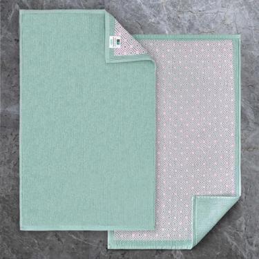 Imagem de Toalha de banho de algodão, toalhas de chão absorventes, espessas 850 g/m² | Lavável | Estilo Hotel, Grande 50,8 cm x 81,3 cm, Tapete de banheiro de pano felpudo grosso, toalhas de pés de menta