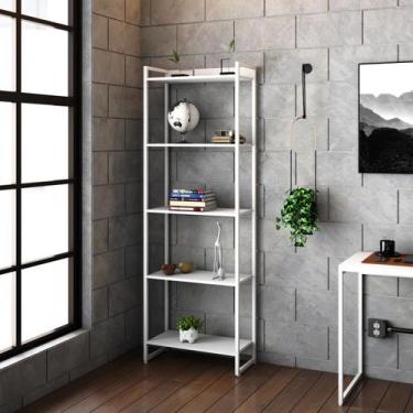 Imagem de Estante Dynamica 60X30X187cm C/05 Prateleiras Estrutura Branca - Compa