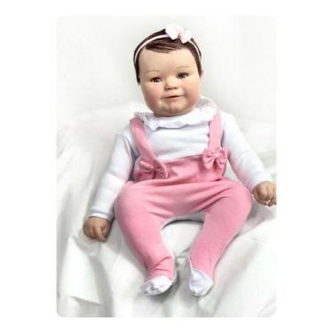 Imagem de Bebê Reborn Realista Maddie Menina 64cm, Corpo de Pano, Vinil Silicone
