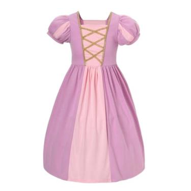 Imagem de Dressy Daisy Roupas de fantasia de princesa para meninas, para festa de aniversário, dia a dia, roupa de brincar, tamanho 12 a 18 meses, roxo