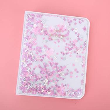 Imagem de AYNEFY Álbum Álbum 3 Polegadas Redes de Capa de Capa de de PVC, Adequado para Colecionar Ingressos para Filmes Tinishets Bank Cards Cartões de Visita 64 Bolsões Mini Photo Mini Photo (Rosa)