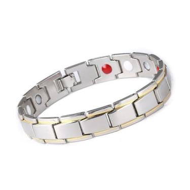 Imagem de Pulseiras para homens, corrente de fecho de aço inoxidável, pulseira masculina, pulseira, pulseira, presente de incentivo, Large, Liga metálica, Sem Pedra Preciosa