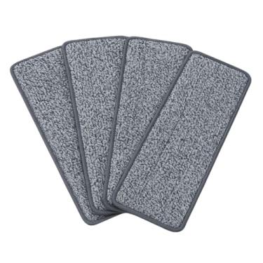 Imagem de Kit 4 Refil Microfibra Mop Spray Rodo Reutilizável Lavável Limpeza Prática Casa Chão Utilidade Doméstica Premium