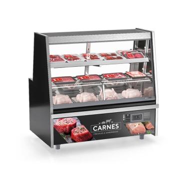 Imagem de Balcão de Açougue Refrigerado Turino Preto 220V GRTA-150 PR Gelopar