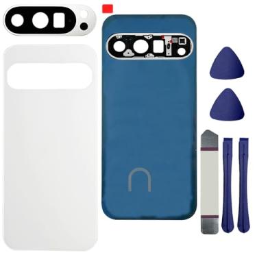 Imagem de Substituição de vidro traseiro para Pixel 9 Pro para Google Pixel 9 Pro Capa traseira de vidro com fita pré-instalada e lente de câmera + ferramentas (porcelana)