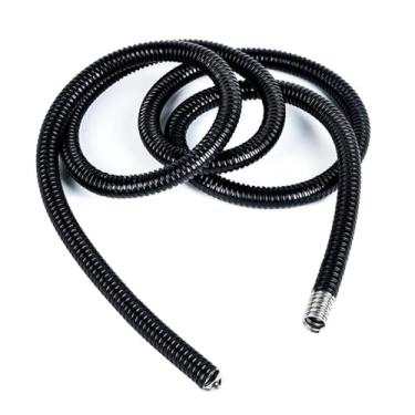 Imagem de Conduíte de metal flexível de aço 304 revestido de PVC para gerenciamento de cabos industriais, residenciais, fiação e proteção (ID 8 mm, 3 metros)