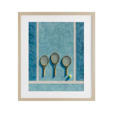 Imagem de Stupell Industries Raquete de tênis trio impressão emoldurada de bétula sob vidro, design por Franklyn Gregory, 40 x 33