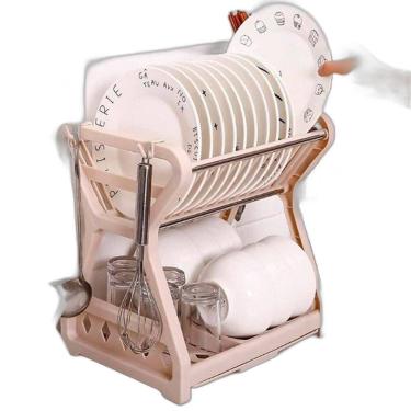 Imagem de Escorredor Louça P/Secar Pratos Cozinha Eficiente Plástico