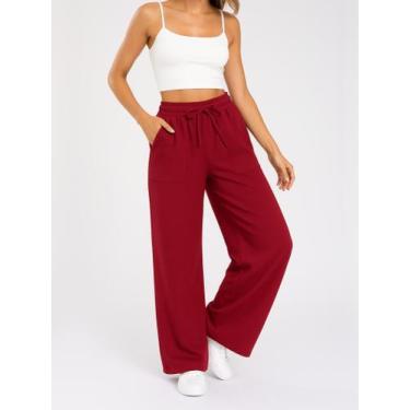 Imagem de Calça Pantalona Moletinho Feminina - ZORMY, Vermelho, M