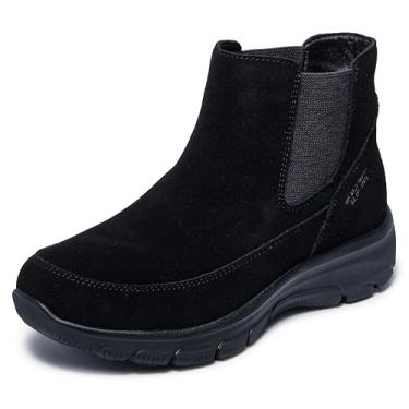 Imagem de Skechers Bota de cano curto feminina fácil de usar, com ícone, mãos livres, sem cadarço, Preto/preto, 36