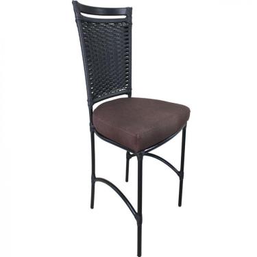 Imagem de Cadeira Em Alumínio E Fibra Sintética Jk Trama Original Tabaco