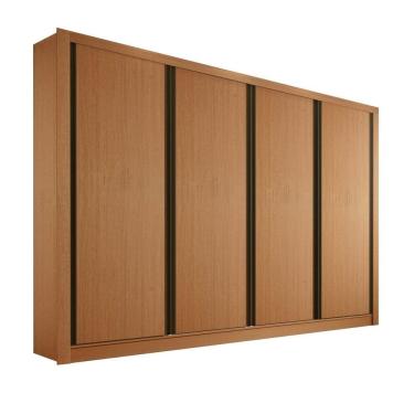 Imagem de Guarda Roupa Casal 4 Portas 4 Gavetas Milano Minastex Carvalho