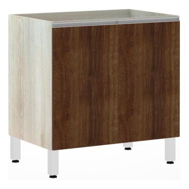 Imagem de Balcão Sem Tampo 80cm Lis Legno Crema Com