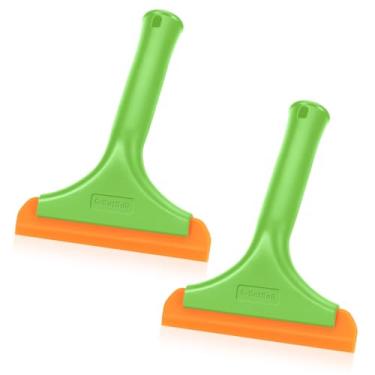Imagem de SetSail Rodo de chuveiro de silicone para portas de vidro pequeno rodo para porta de vidro de chuveiro, mini rodo para limpeza de janela de carro, 2 pacotes, verde