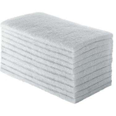 Imagem de Kit 480 Unidades Esponjas / Fibra De Limpeza MACIA BRANCA SuperPro Bettanin 22,5 x 10cm Refil Para Suporte LT Limpa Tudo