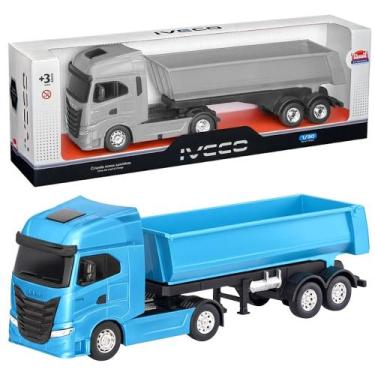 Imagem de Caminhão de Brinquedo Realista Caçamba de Areia Iveco 40cm - Usual Bri