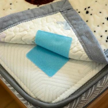 Imagem de Almofadas antiderrapantes para móveis para cadeiras e mesas, protetores de feltro quadrados com design de gancho, conjunto de 10 peças, várias cores