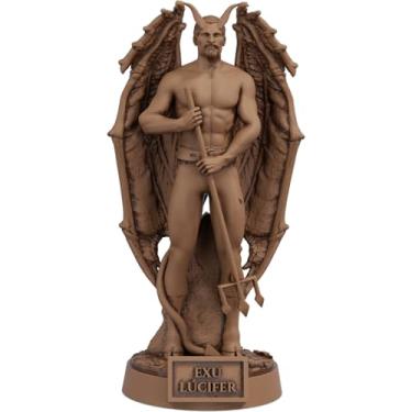 Imagem de Estátua Exu Lúcifer Imagem Umbanda Candomblé (Cor Madeira)