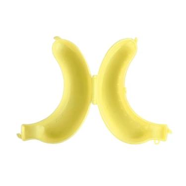Imagem de Domary Estojo Porta-caixa Protetora de Frutas e Banana, Recipiente Ventilado para Frescor, Ideal para Atividades de Escritório e Ao Ar Livre, Perfeito para Casa Com Opções de 3 Cores (Amarela)