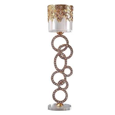 Imagem de Castiçal de cristal de vidro castiçal castiçal candelabro decoração de casa suporte de velas de casamento