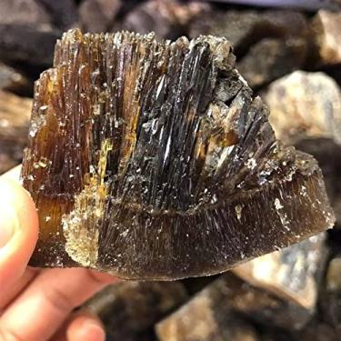 Imagem de URMIBDAI Decoração de casa cheia de textura, pedra crua de calcita âmbar amarela natural coleção de pedras preciosas de pedras ásperas presentes de decoração de casa, cristal natural (cor: 1 peça