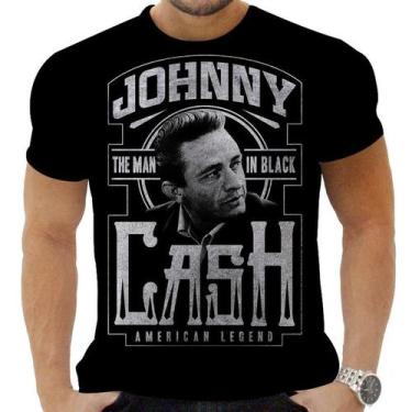 Imagem de Camiseta Camisa Personalizada Rock Clássico Johnny Cash 1 - Obsidiana 