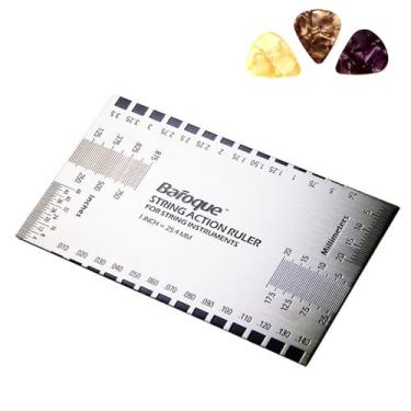 Imagem de Régua de medição de corda, medidor de altura de guitarra, ferramenta Luthier de reparo de configuração de guitarra para guitarra, ukulele, baixo, banjo, bandolim