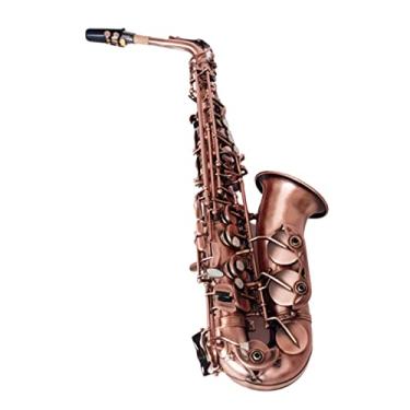Imagem de Instrumento de sopro de madeira profissional EB E-Flat Saxofone alto com curvatura de saxofone alto com capa